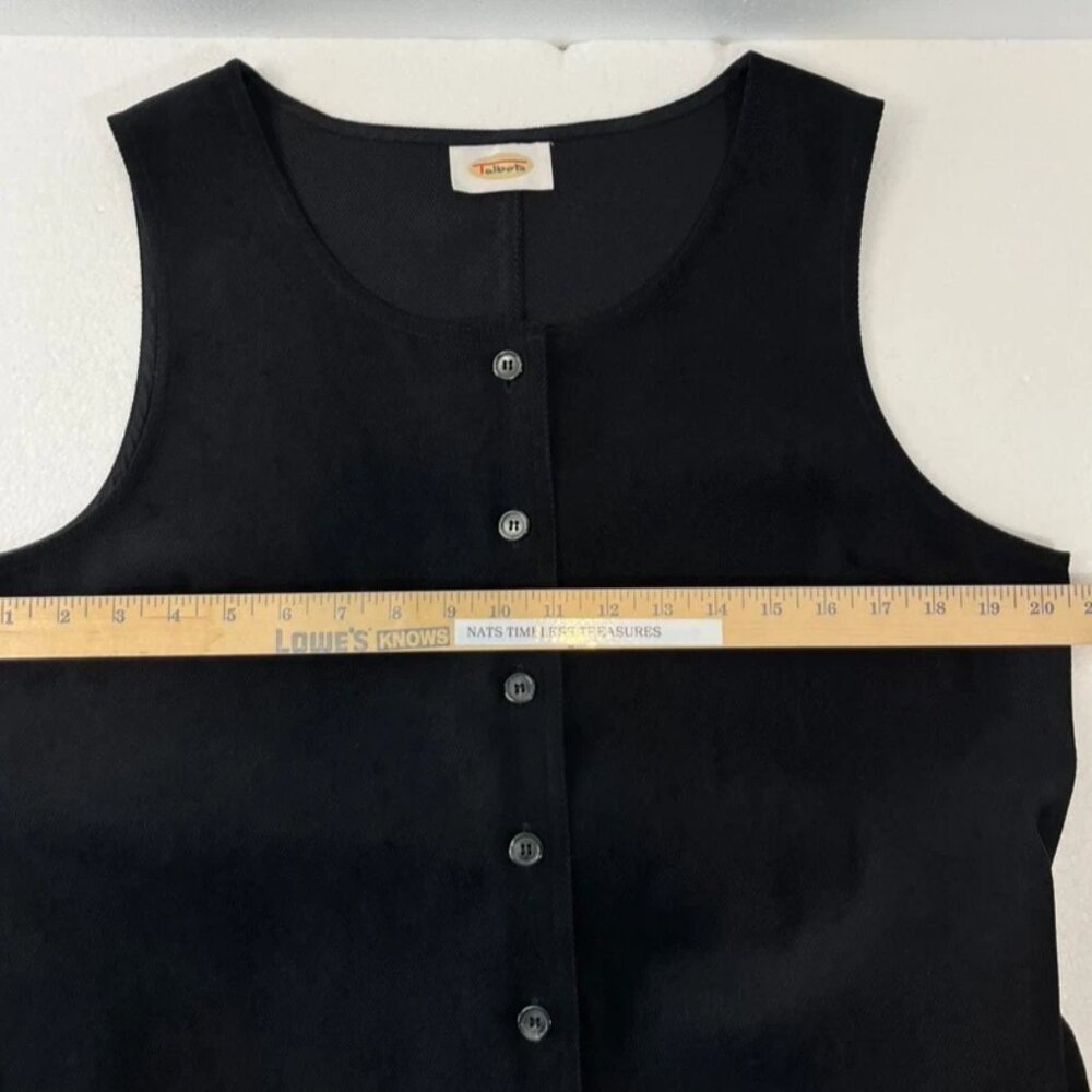 Talbots Black Button-Down Front Midi Layered Dress - image 2